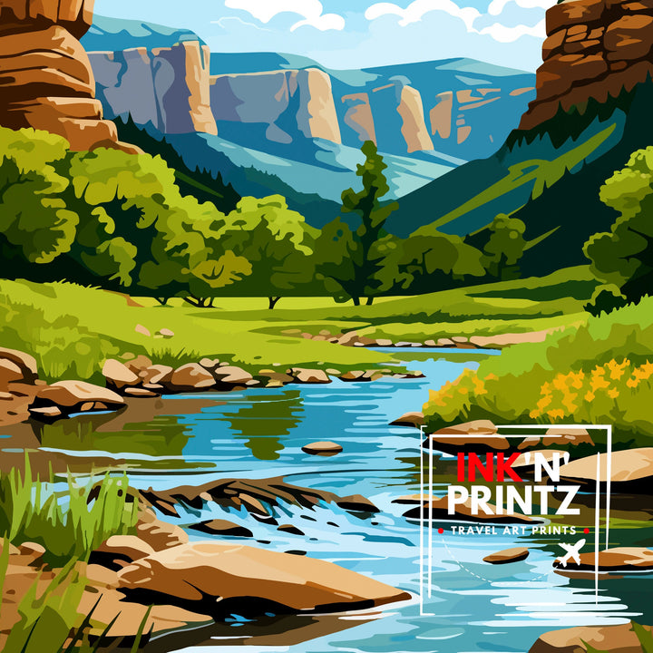 Glenwood Canyon Colorado Travel Print Colorado Wall Decor Glenwood Canyon Poster Rocky Mountain Travel Prints Colorado Art Print Glenwood