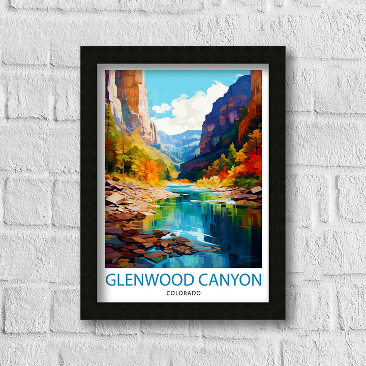Glenwood Canyon Colorado Travel Print Colorado Wall Decor Glenwood Canyon Poster Rocky Mountain Travel Prints Colorado Art Print Glenwood