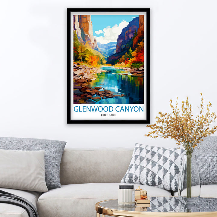 Glenwood Canyon Colorado Travel Print Colorado Wall Decor Glenwood Canyon Poster Rocky Mountain Travel Prints Colorado Art Print Glenwood