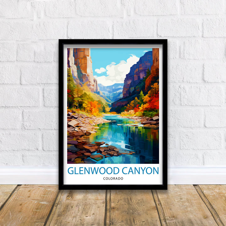 Glenwood Canyon Colorado Travel Print Colorado Wall Decor Glenwood Canyon Poster Rocky Mountain Travel Prints Colorado Art Print Glenwood