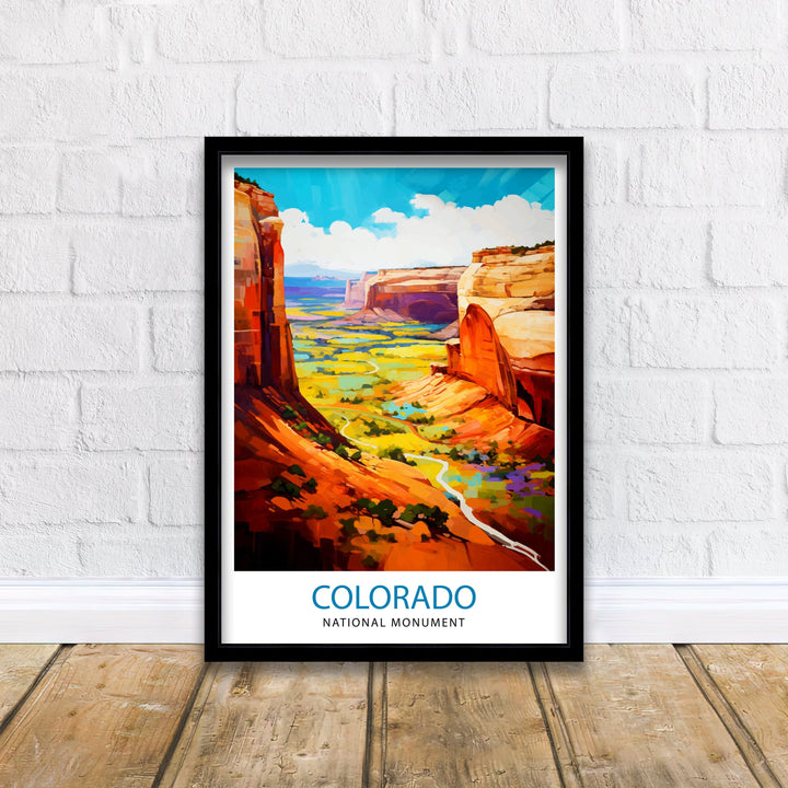 Colorado National Monument Travel Print Colorado Wall Decor National Park Poster Colorado Landscape Print Rocky Mountain Travel Art