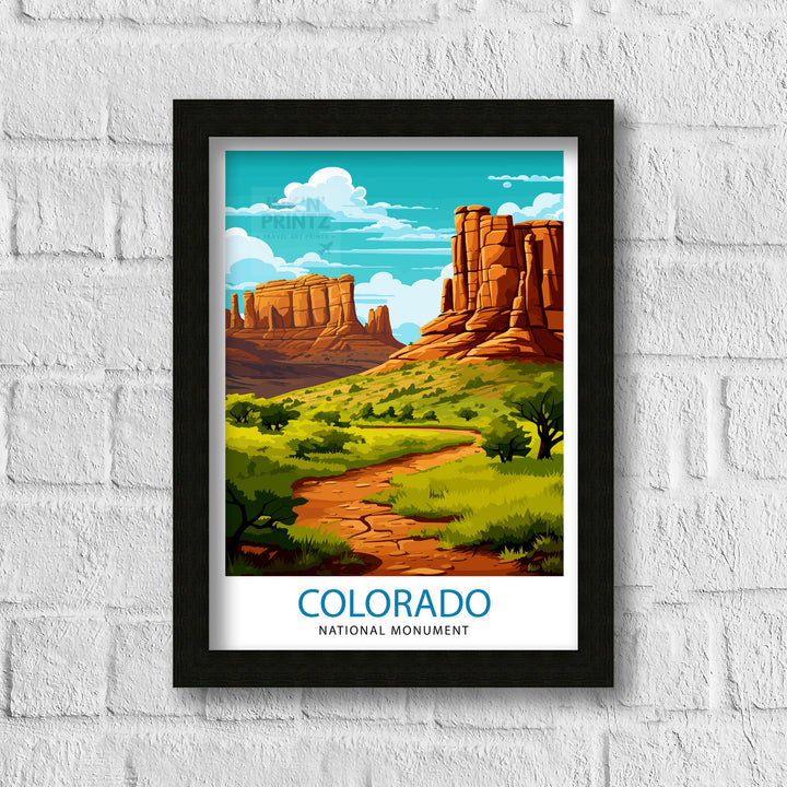 Colorado National Monument Travel Print Colorado Wall Decor National Park Poster Colorado Landscape Print Rocky Mountain Travel Art