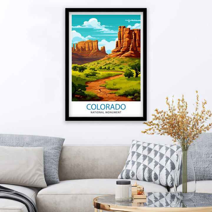 Colorado National Monument Travel Print Colorado Wall Decor National Park Poster Colorado Landscape Print Rocky Mountain Travel Art