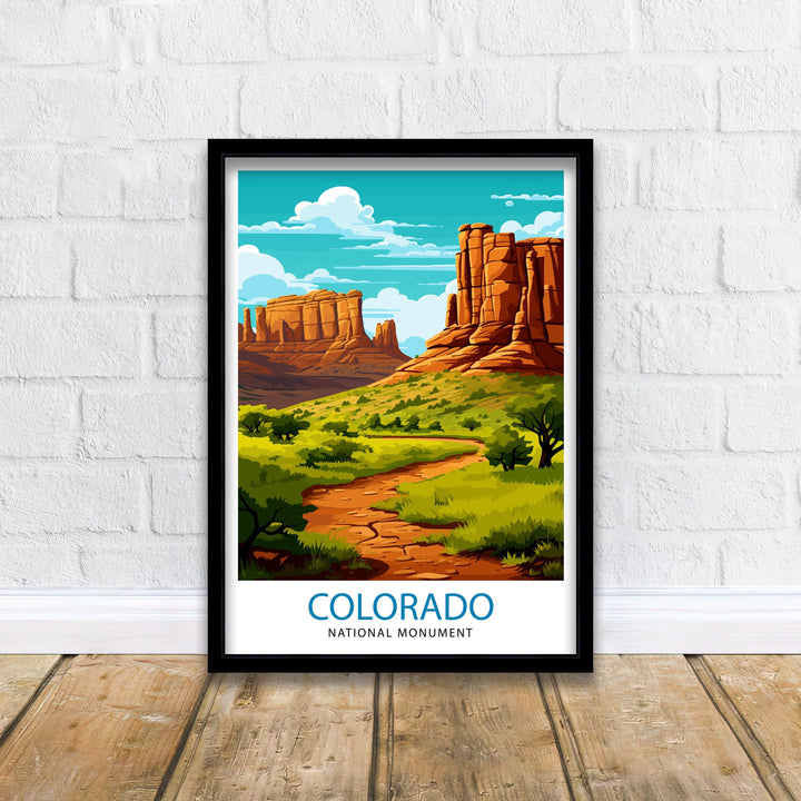 Colorado National Monument Travel Print Colorado Wall Decor National Park Poster Colorado Landscape Print Rocky Mountain Travel Art