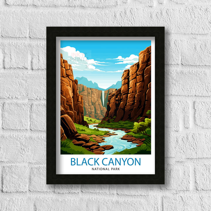 Black Canyon National Park Colorado Travel Print Colorado Wall Decor Black Canyon Poster National Park Travel Prints Colorado Art Print