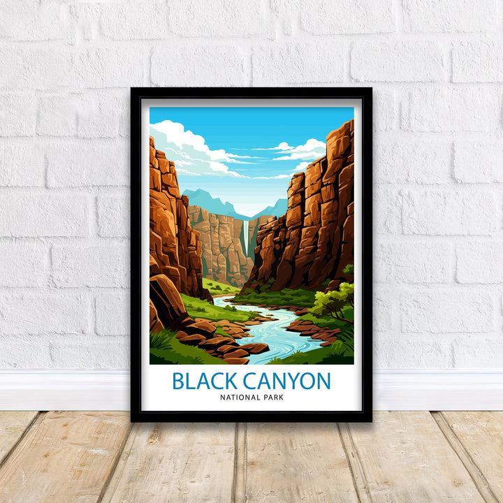 Black Canyon National Park Colorado Travel Print Colorado Wall Decor Black Canyon Poster National Park Travel Prints Colorado Art Print