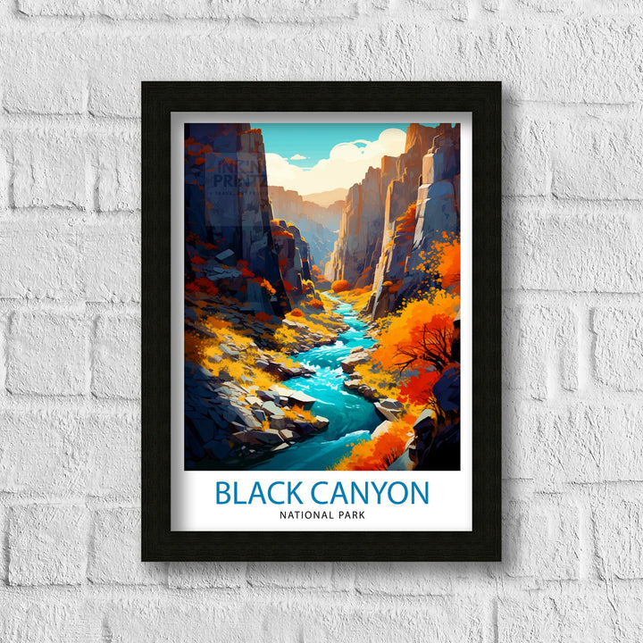 Black Canyon National Park Colorado Travel Print Colorado Wall Decor Black Canyon Poster National Park Travel Prints Colorado Art Print