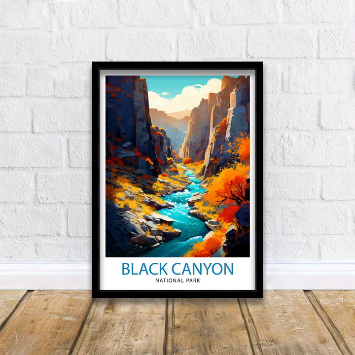 Black Canyon National Park Colorado Travel Print Colorado Wall Decor Black Canyon Poster National Park Travel Prints Colorado Art Print