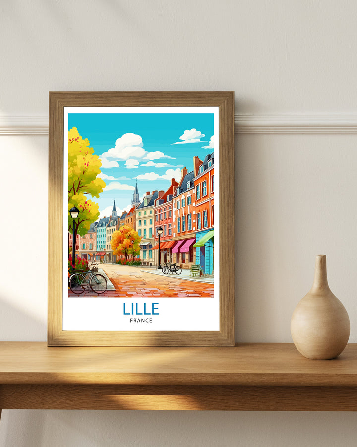 Lille France Travel Poster Lille