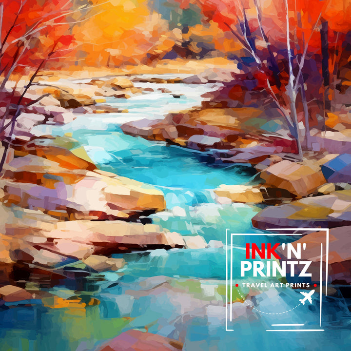 Salida River Colorado Travel Print| Colorado Wall Decor Salida Poster River Landscape Print Colorado Art Print Salida Illustration