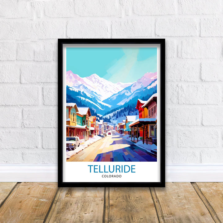 Telluride Colorado Travel Print| Colorado Wall Decor Telluride Poster Rocky Mountain Travel Prints Colorado Art Print Telluride