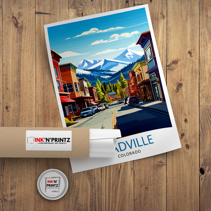 Telluride Colorado Travel Print| Colorado Wall Decor Telluride Poster Rocky Mountain Travel Prints Colorado Art Print Telluride