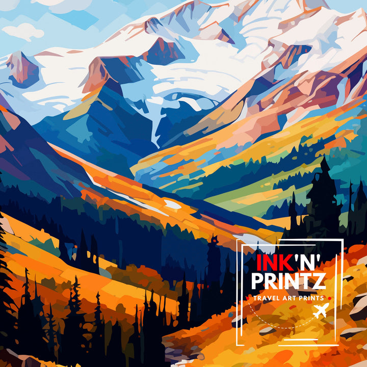 San Juan Mountains Colorado Travel Print| Colorado Wall Decor San Juan Mountains Poster Rocky Mountain Travel Prints Colorado Art