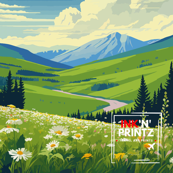 Crested Butte Colorado Travel Print| Colorado Wall Decor Crested Butte Poster Rocky Mountain Travel Prints Colorado Art Print Crested Butte