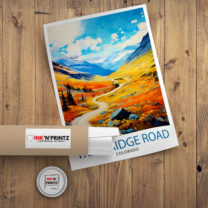 Trail Ridge Road Colorado Travel Print| Colorado Wall Decor Rocky Mountain National Park Mountain Landscape Art Colorado Scenic