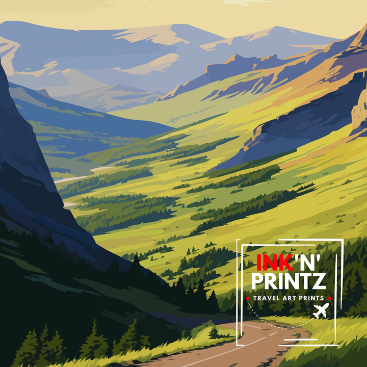 Trail Ridge Road Colorado Travel Print| Colorado Wall Decor Rocky Mountain National Park Mountain Landscape Art Colorado Scenic