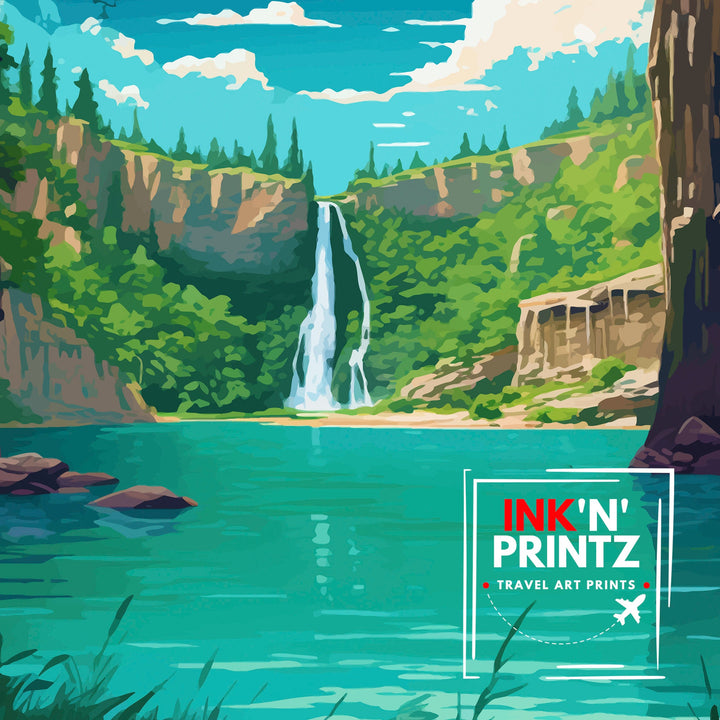 Hanging Lake Colorado Travel Print| Colorado Wall Decor Hanging Lake Poster Rocky Mountain Travel Prints Colorado Art Print Hanging Lake