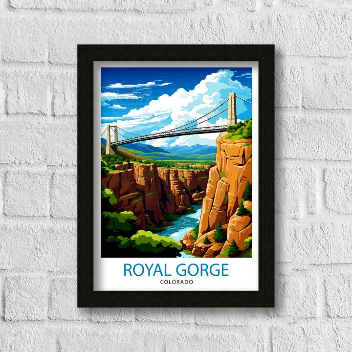 Royal Gorge Bridge Colorado Travel Print Colorado Wall Decor Royal Gorge Poster Colorado Travel Prints Royal Gorge Bridge Art Print Colorado