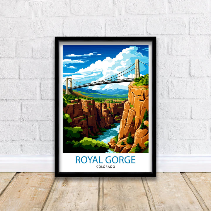 Royal Gorge Bridge Colorado Travel Print Colorado Wall Decor Royal Gorge Poster Colorado Travel Prints Royal Gorge Bridge Art Print Colorado