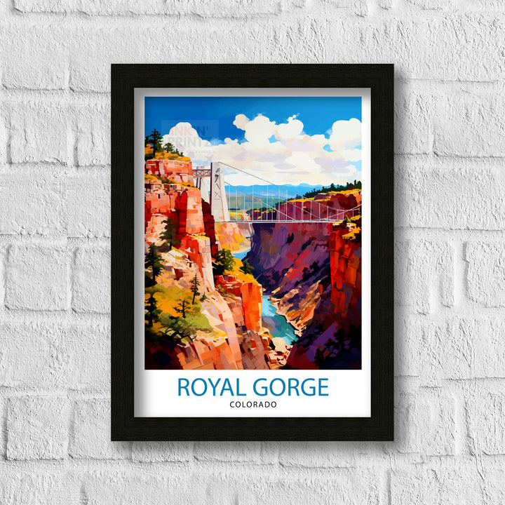 Royal Gorge Bridge Colorado Travel Print Colorado Wall Decor Royal Gorge Poster Colorado Travel Prints Royal Gorge Bridge Art Print Colorado