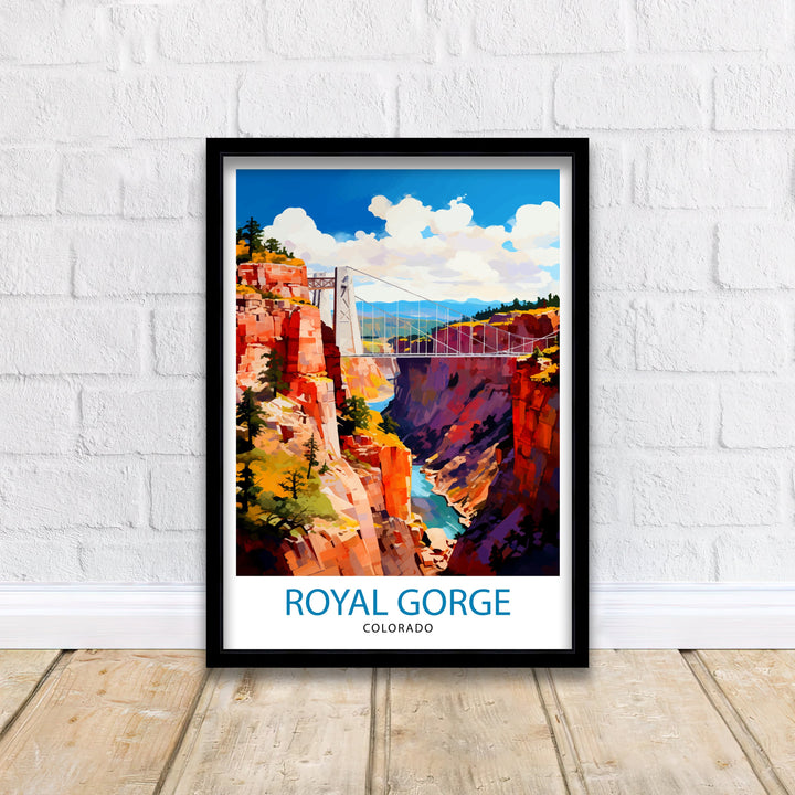 Royal Gorge Bridge Colorado Travel Print Colorado Wall Decor Royal Gorge Poster Colorado Travel Prints Royal Gorge Bridge Art Print Colorado