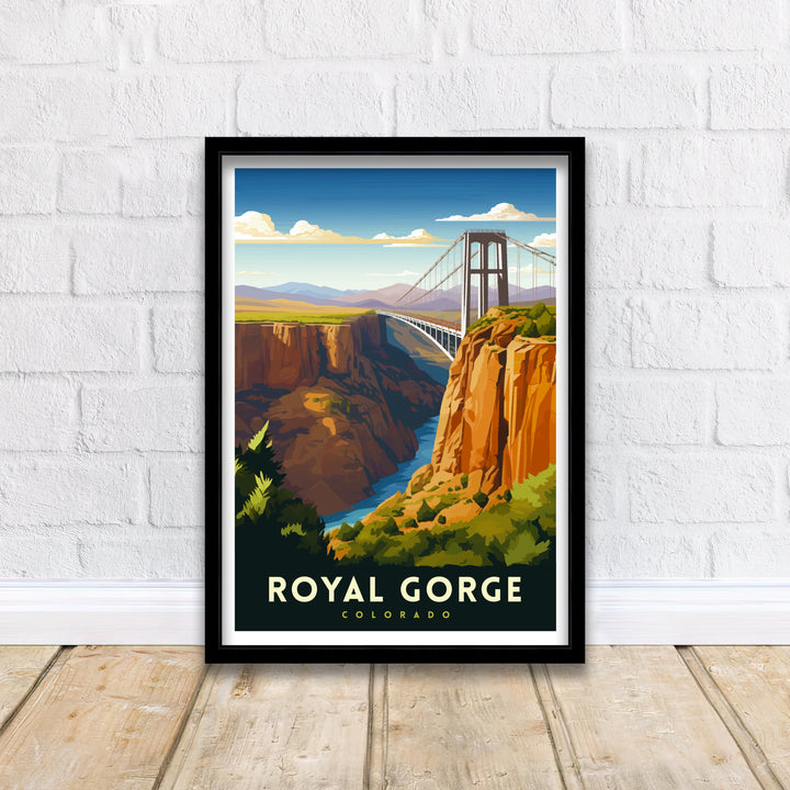 Royal Gorge Bridge Colorado Travel Print Colorado Wall Decor Royal Gorge Poster Colorado Travel Prints Royal Gorge Bridge Art Print Colorado