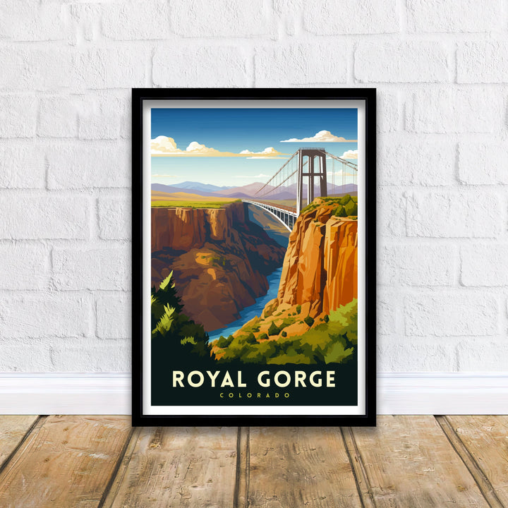 Royal Gorge Bridge Colorado Travel Print Colorado Wall Decor Royal Gorge Poster Colorado Travel Prints Royal Gorge Bridge Art Print Colorado