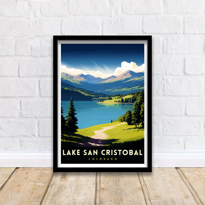 Lake San Cristobal Colorado Travel Print| Colorado Wall Decor Lake San Cristobal Poster Rocky Mountain Travel Prints Colorado Art Print