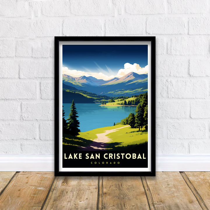 Lake San Cristobal Colorado Travel Print| Colorado Wall Decor Lake San Cristobal Poster Rocky Mountain Travel Prints Colorado Art Print