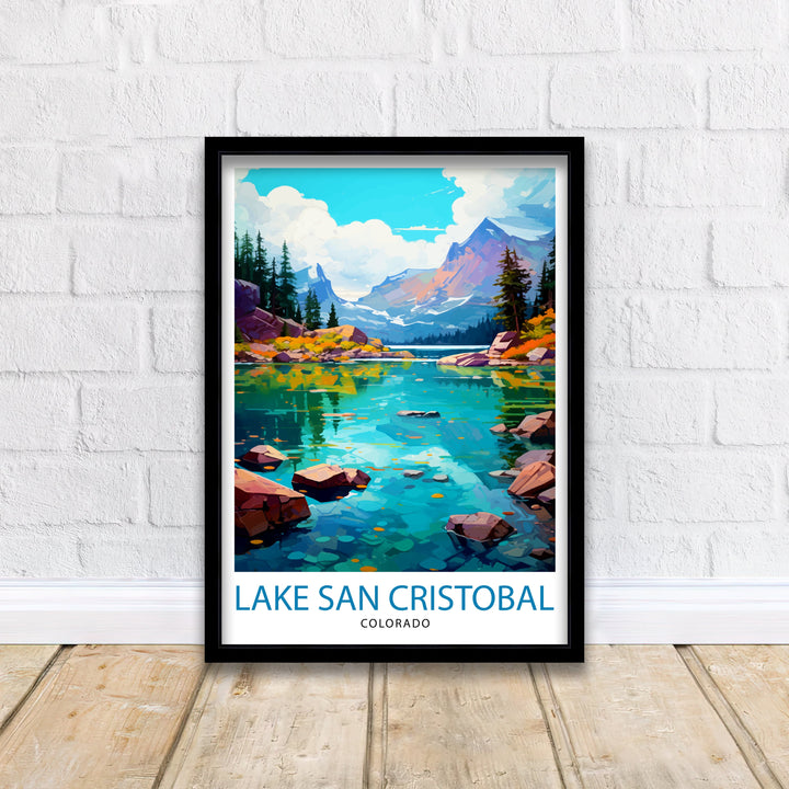 Lake San Cristobal Colorado Travel Print| Colorado Wall Decor Lake San Cristobal Poster Rocky Mountain Travel Prints Colorado Art Print