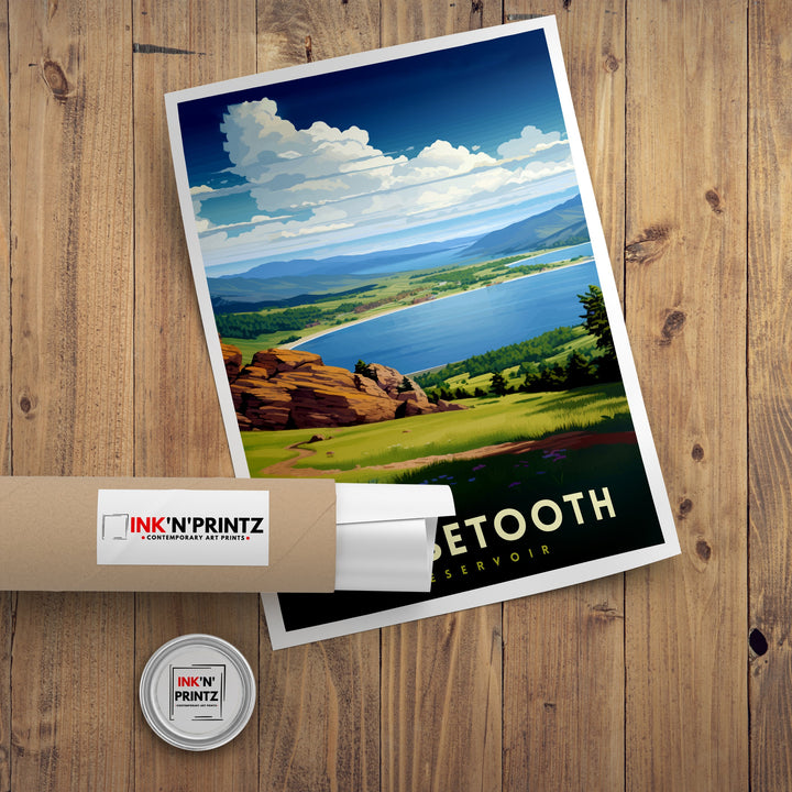 Horsetooth Reservoir Colorado Travel Print| Colorado Wall Decor Horsetooth Reservoir Poster Mountain Lake Travel Prints Colorado Art Print