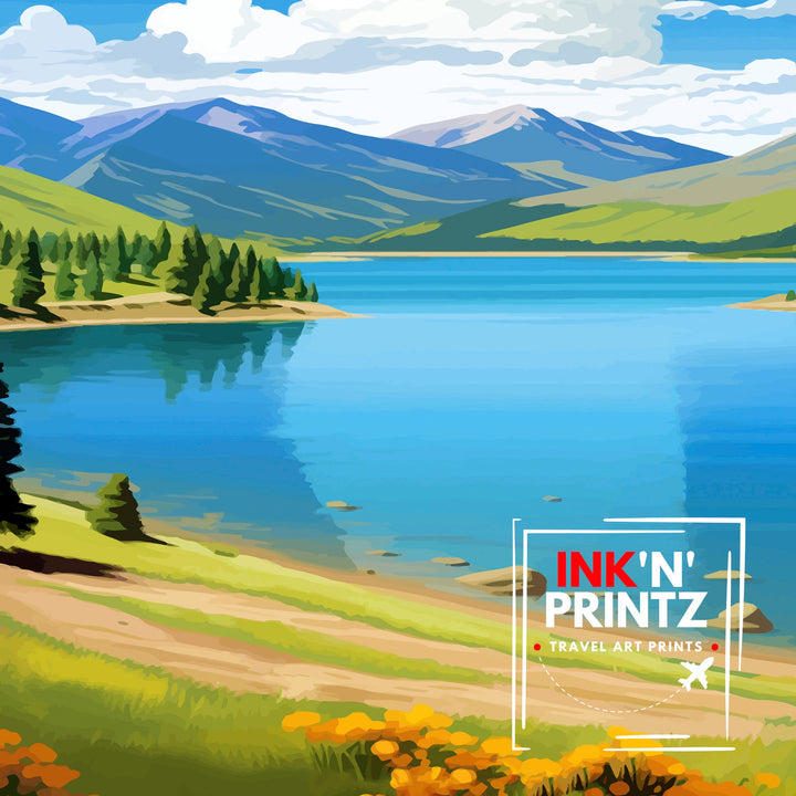 Lake Dillon Colorado Travel Print| Colorado Wall Decor Lake Dillon Poster Rocky Mountain Travel Prints Colorado Art Print Lake Dillon