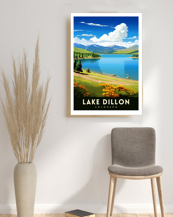 Lake Dillon Colorado Travel Print| Colorado Wall Decor Lake Dillon Poster Rocky Mountain Travel Prints Colorado Art Print Lake Dillon