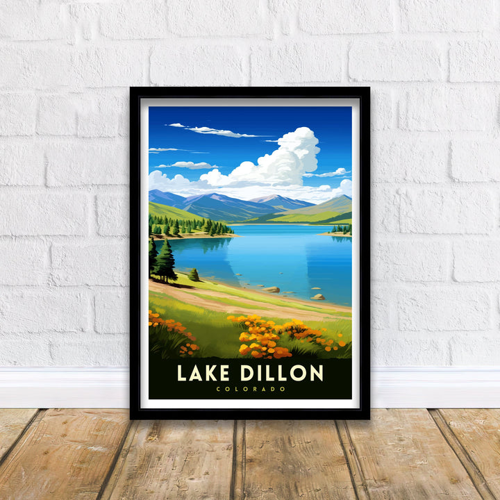 Lake Dillon Colorado Travel Print| Colorado Wall Decor Lake Dillon Poster Rocky Mountain Travel Prints Colorado Art Print Lake Dillon