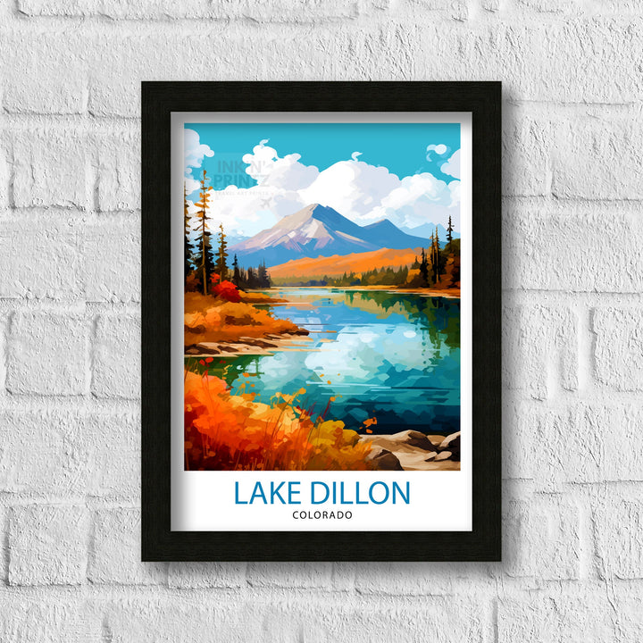 Lake Dillon Colorado Travel Print| Colorado Wall Decor Lake Dillon Poster Rocky Mountain Travel Prints Colorado Art Print Lake Dillon