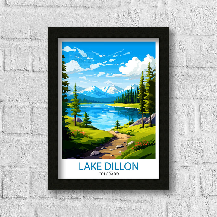 Lake Dillon Colorado Travel Print| Colorado Wall Decor Lake Dillon Poster Rocky Mountain Travel Prints Colorado Art Print Lake Dillon