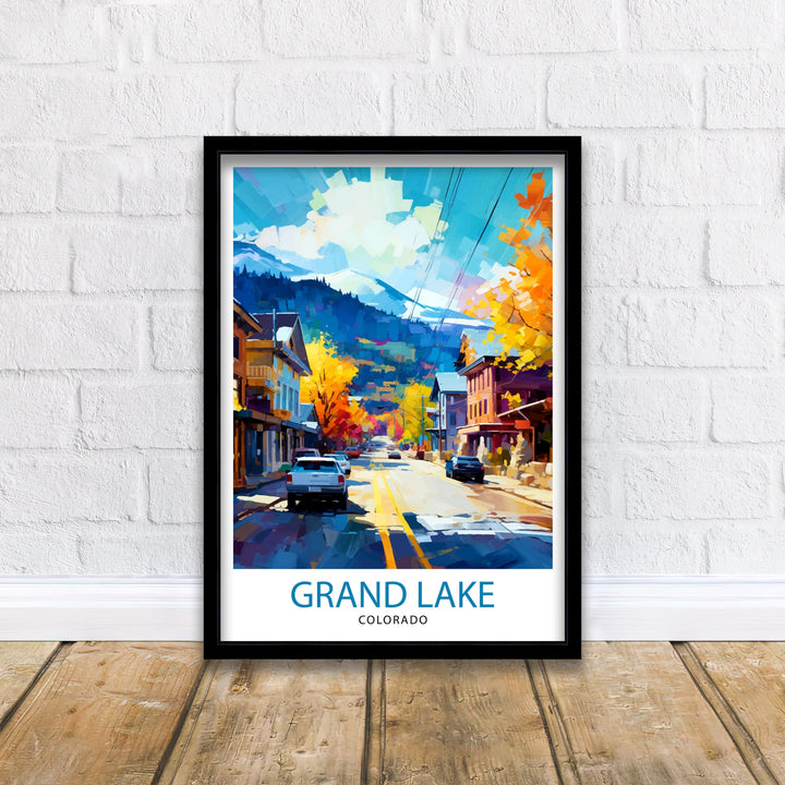 Grand Lake Colorado Travel Print| Colorado Wall Decor Grand Lake Poster Rocky Mountain Travel Prints Colorado Art Print Grand Lake