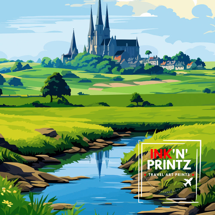 Normandy France Travel Print Normandy Wall Decor Normandy Poster France Travel Prints Normandy Art Print Normandy Illustration Normandy