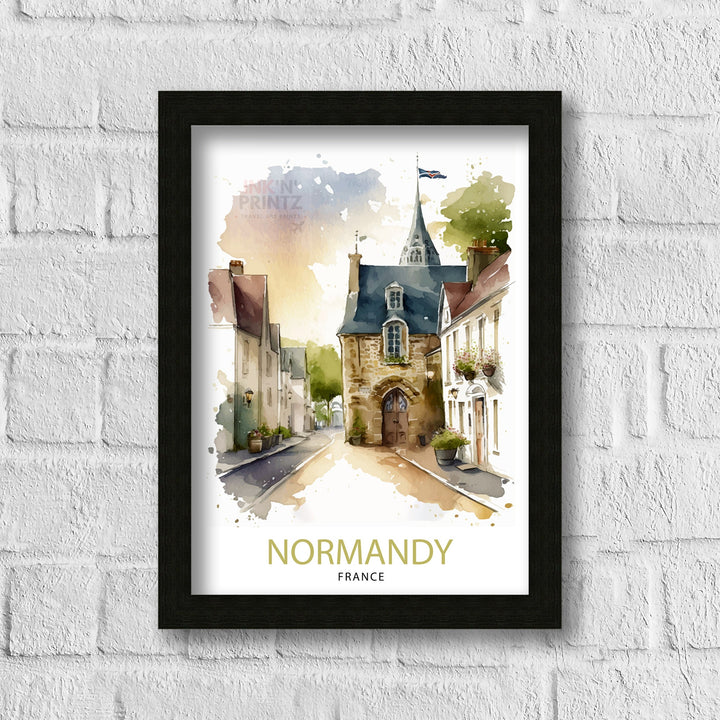 Normandy France Travel Print Normandy Wall Decor Normandy Poster France Travel Prints Normandy Art Print Normandy Illustration Normandy