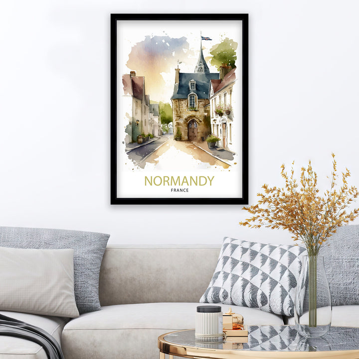 Normandy France Travel Print Normandy Wall Decor Normandy Poster France Travel Prints Normandy Art Print Normandy Illustration Normandy