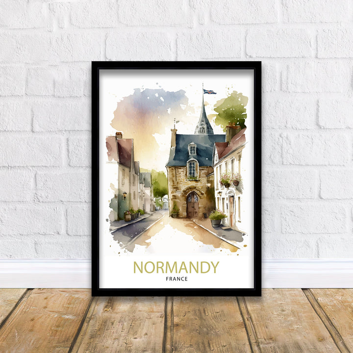 Normandy France Travel Print Normandy Wall Decor Normandy Poster France Travel Prints Normandy Art Print Normandy Illustration Normandy