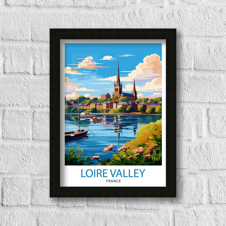 Loire Valley France Travel Print France Wall Decor Loire Valley Poster Châteaux de la Loire Prints France Art Print Loire Valley
