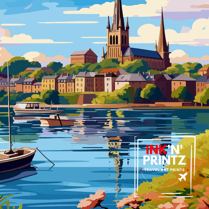 Loire Valley France Travel Print France Wall Decor Loire Valley Poster Châteaux de la Loire Prints France Art Print Loire Valley