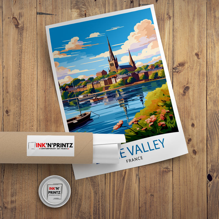 Loire Valley France Travel Print France Wall Decor Loire Valley Poster Châteaux de la Loire Prints France Art Print Loire Valley