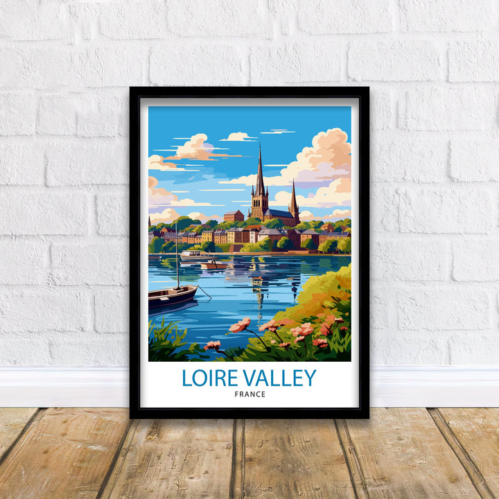 Loire Valley France Travel Print France Wall Decor Loire Valley Poster Châteaux de la Loire Prints France Art Print Loire Valley