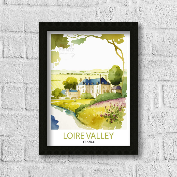 Loire Valley France Travel Print France Wall Decor Loire Valley Poster Châteaux de la Loire Prints France Art Print Loire Valley