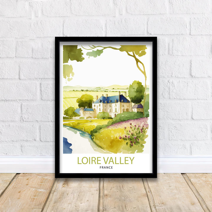 Loire Valley France Travel Print France Wall Decor Loire Valley Poster Châteaux de la Loire Prints France Art Print Loire Valley