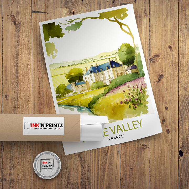 Loire Valley France Travel Print France Wall Decor Loire Valley Poster Châteaux de la Loire Prints France Art Print Loire Valley