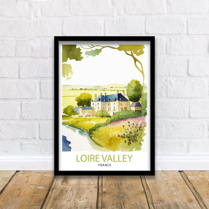 Loire Valley France Travel Print France Wall Decor Loire Valley Poster Châteaux de la Loire Prints France Art Print Loire Valley