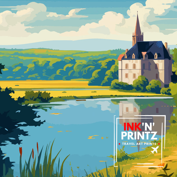 Loire Valley France Travel Print France Wall Decor Loire Valley Poster Châteaux de la Loire Prints France Art Print Loire Valley